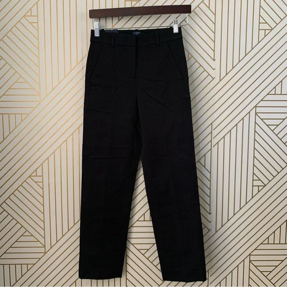 J Crew Kallie Pant Black Slim Stretch Dress Pants Office Work Casual 00 Ankle - Picture 3 of 10